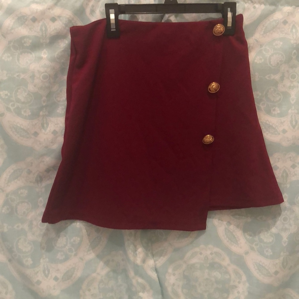 Crimson red skirt!